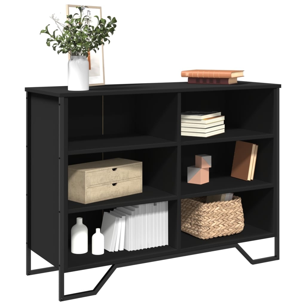 VidaXL Dressoir 101x35,5x74,5 cm bewerkt hout zwart