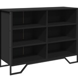 VidaXL Dressoir 101x35,5x74,5 cm bewerkt hout zwart