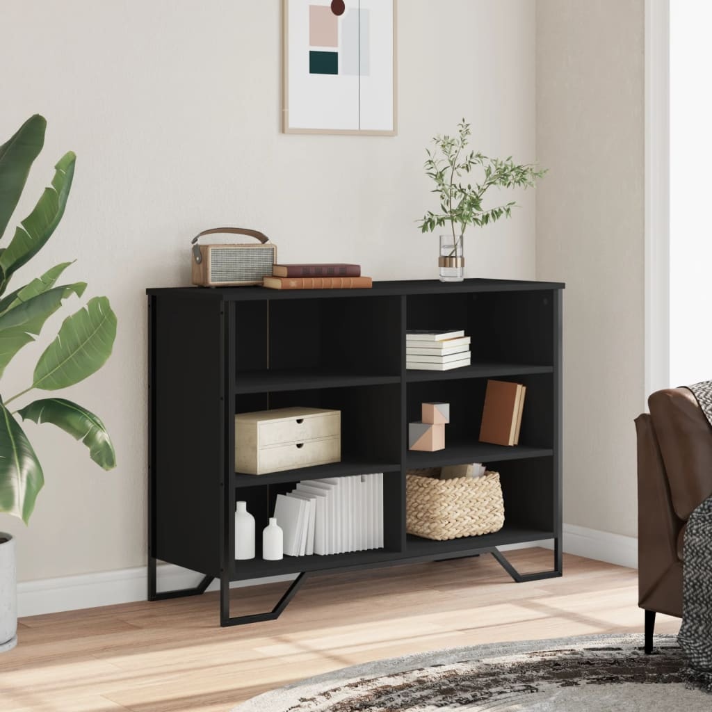 VidaXL Dressoir 101x35,5x74,5 cm bewerkt hout zwart