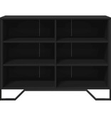 VidaXL Dressoir 101x35,5x74,5 cm bewerkt hout zwart