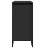 VidaXL Dressoir 101x35,5x74,5 cm bewerkt hout zwart