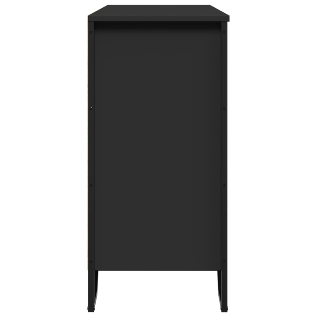 VidaXL Dressoir 101x35,5x74,5 cm bewerkt hout zwart