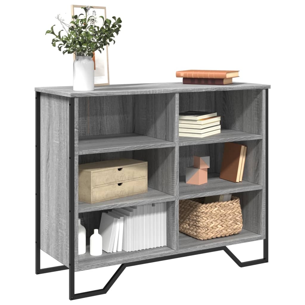 VidaXL Dressoir 91x35,5x74,5 cm bewerkt hout grijs sonoma eikenkleurig
