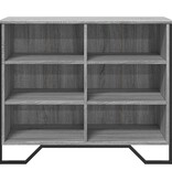 VidaXL Dressoir 91x35,5x74,5 cm bewerkt hout grijs sonoma eikenkleurig