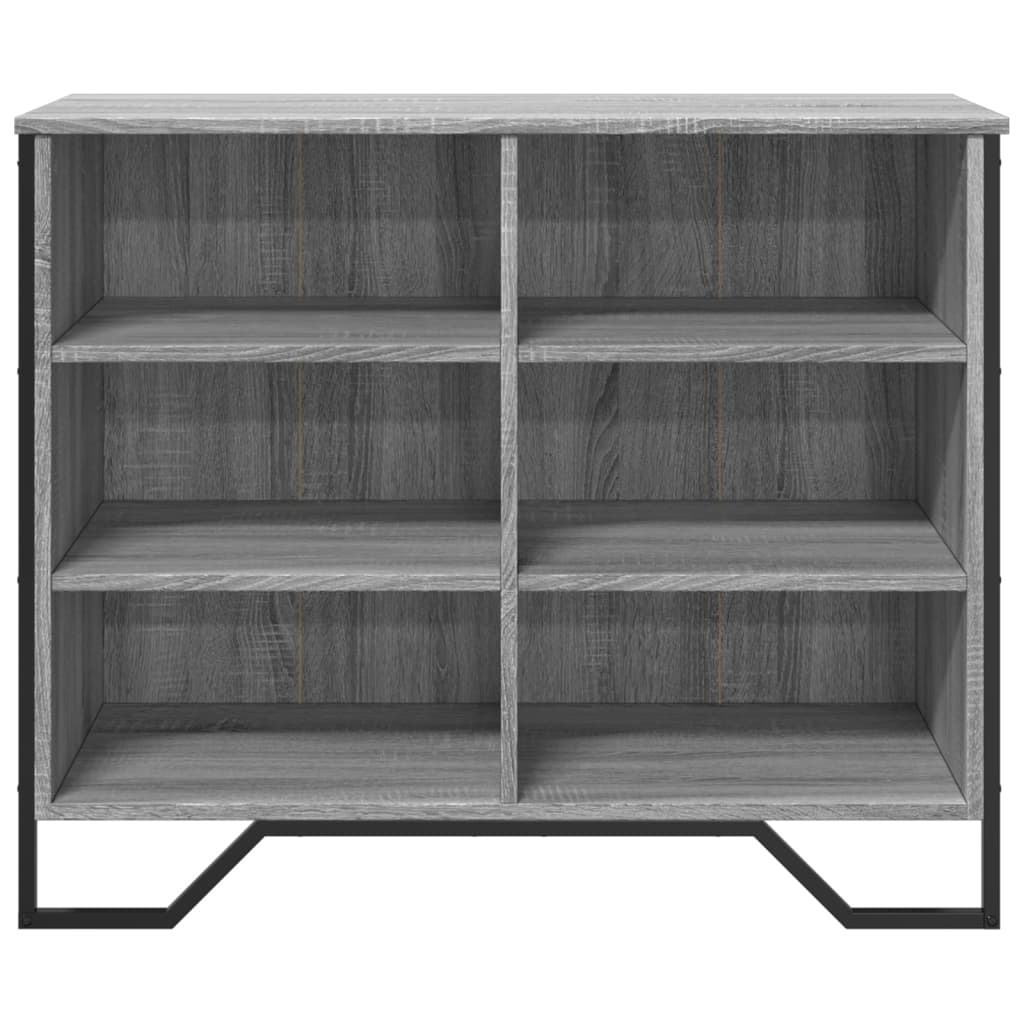 VidaXL Dressoir 91x35,5x74,5 cm bewerkt hout grijs sonoma eikenkleurig