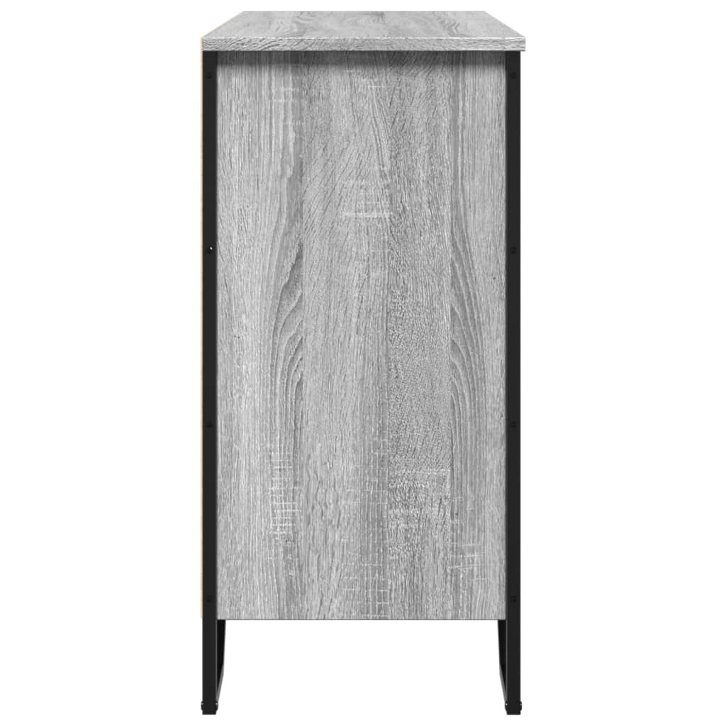 VidaXL Dressoir 91x35,5x74,5 cm bewerkt hout grijs sonoma eikenkleurig