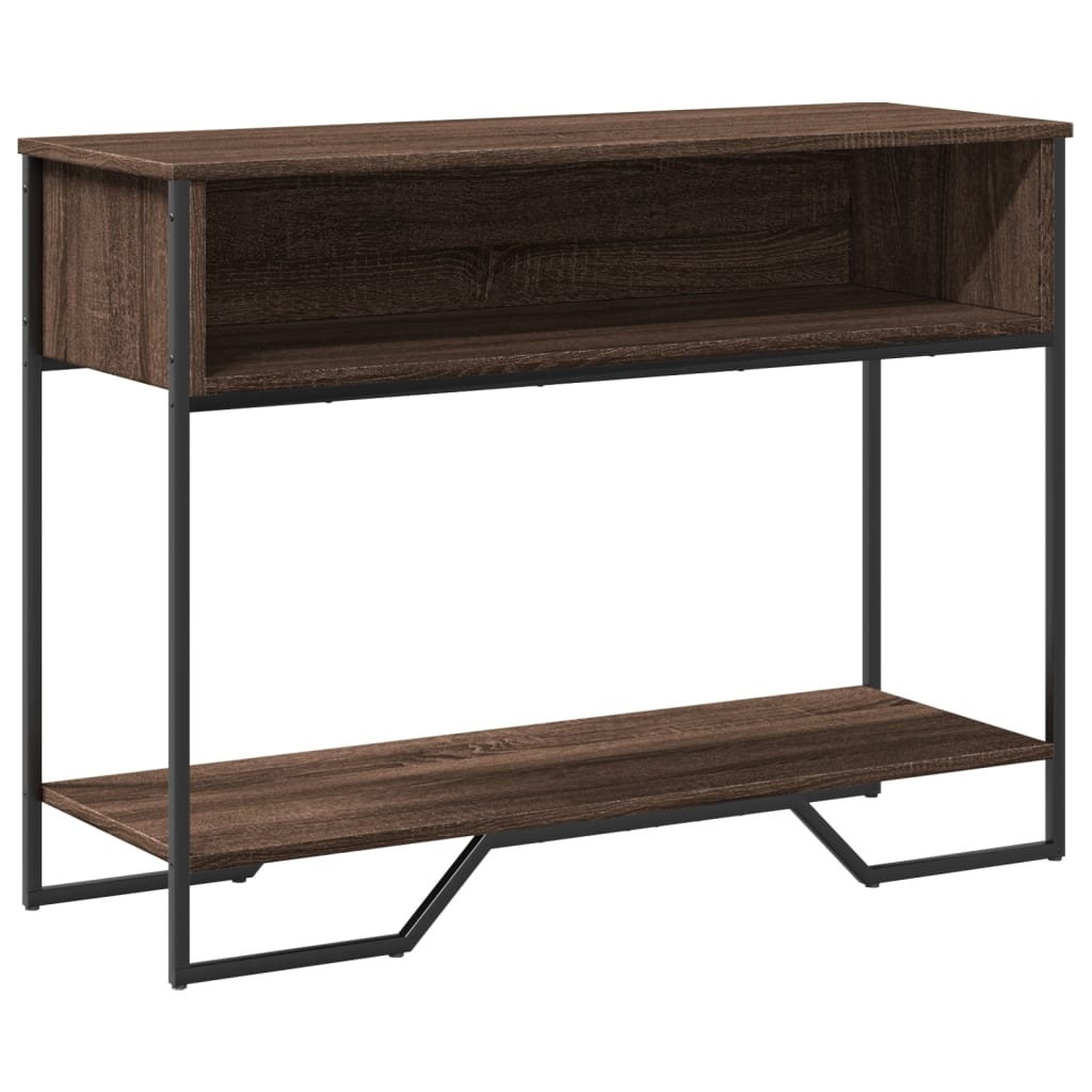 VidaXL Wandtafel 100x35x74,5 cm bewerkt hout bruin eikenkleurig