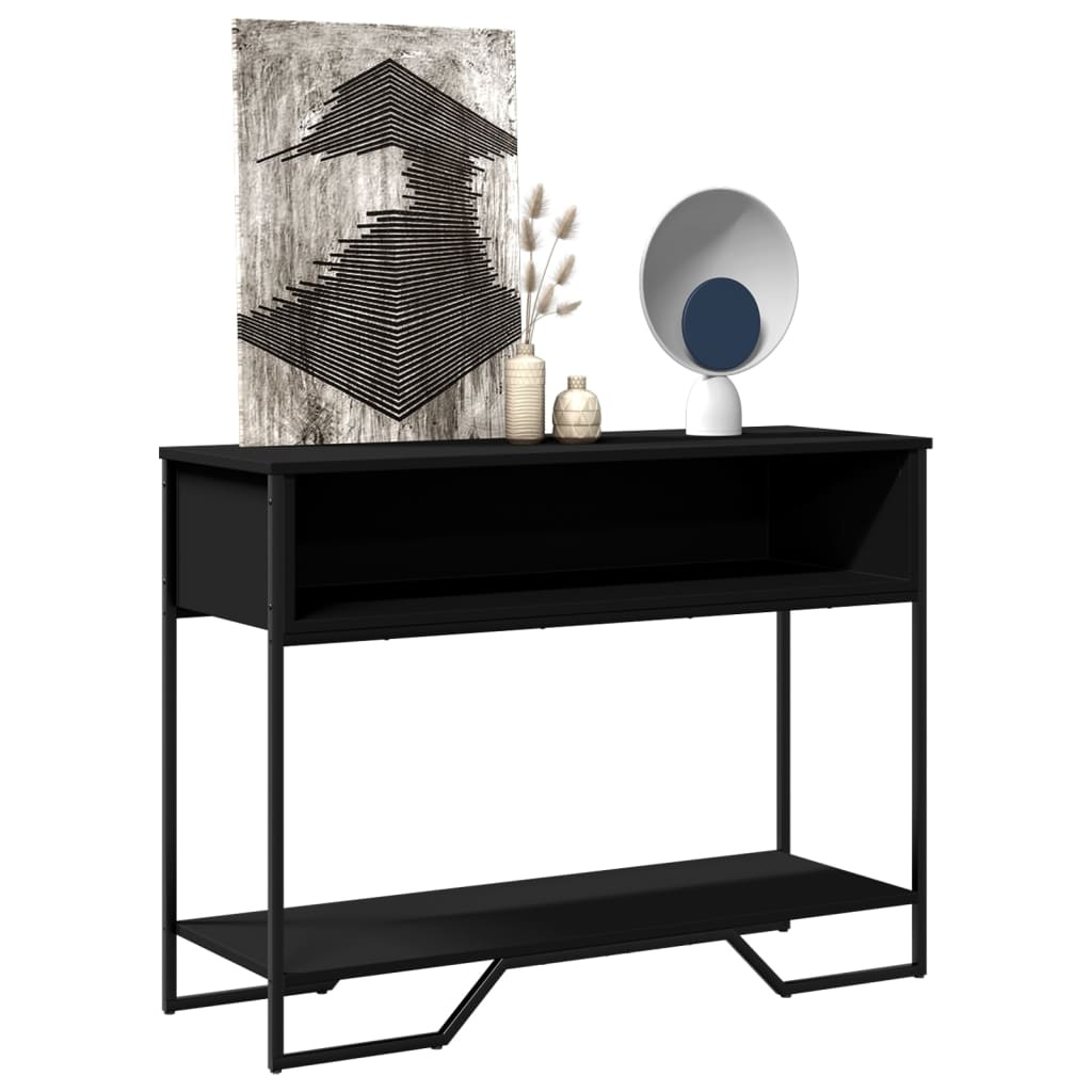 VidaXL Wandtafel 100x35x74,5 cm bewerkt hout zwart
