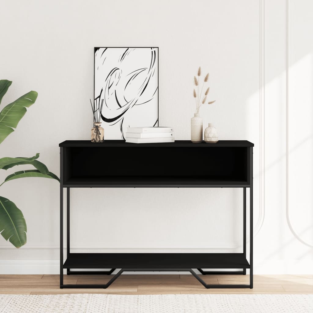 VidaXL Wandtafel 100x35x74,5 cm bewerkt hout zwart