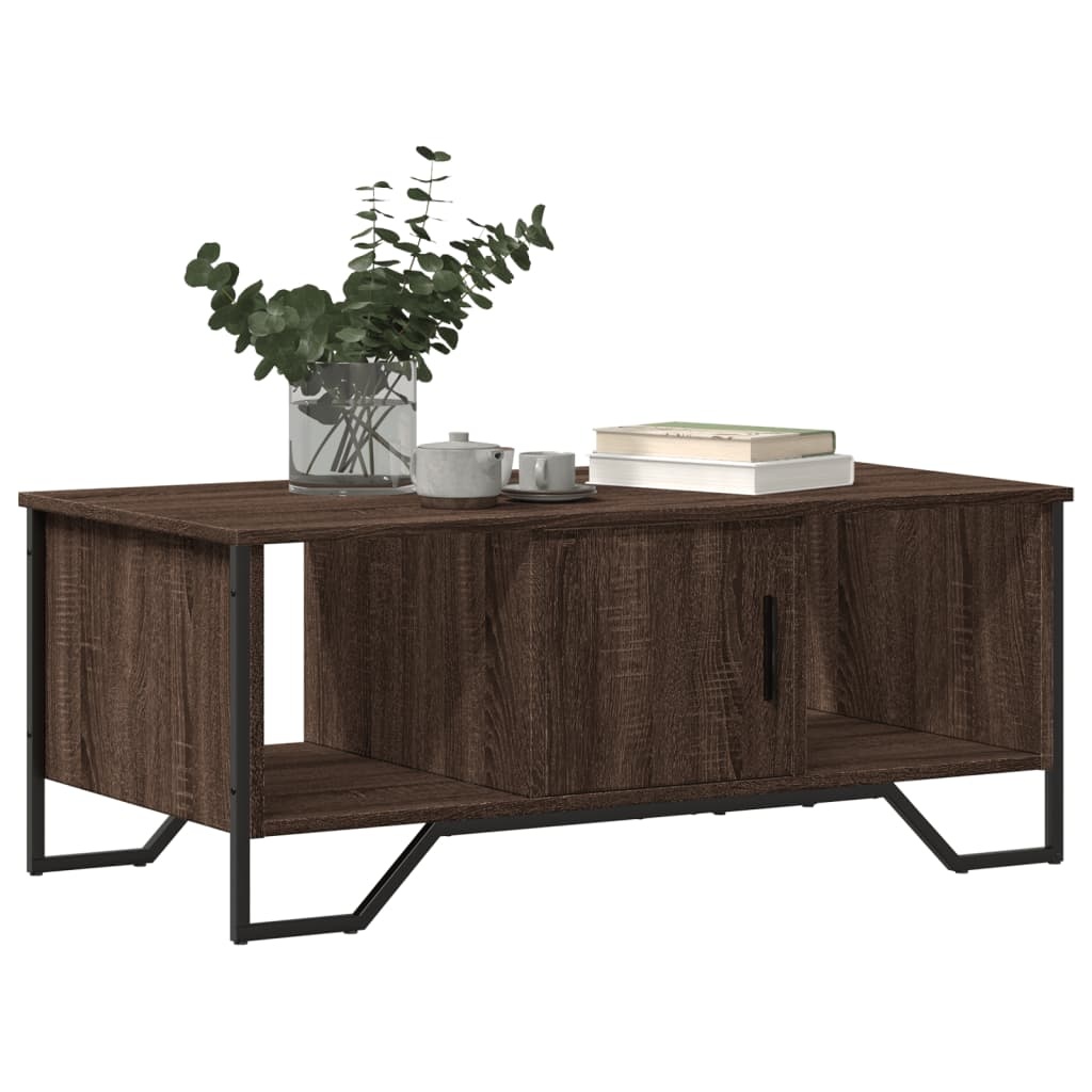 VidaXL Salontafel 100x51x40 cm bewerkt hout bruin eikenkleur