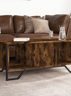VidaXL Salontafel 100x51x40 cm bewerkt hout gerookt eikenkleurig