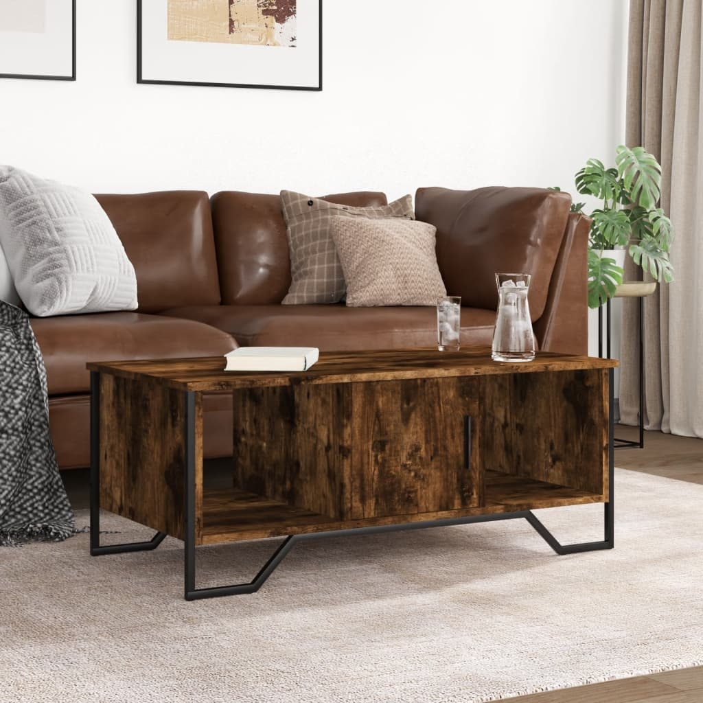 VidaXL Salontafel 100x51x40 cm bewerkt hout gerookt eikenkleurig