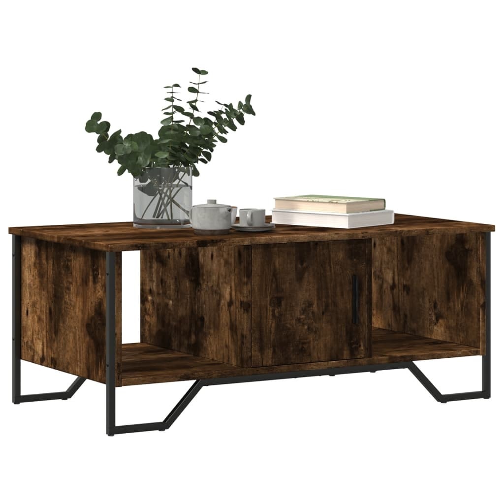 VidaXL Salontafel 100x51x40 cm bewerkt hout gerookt eikenkleurig