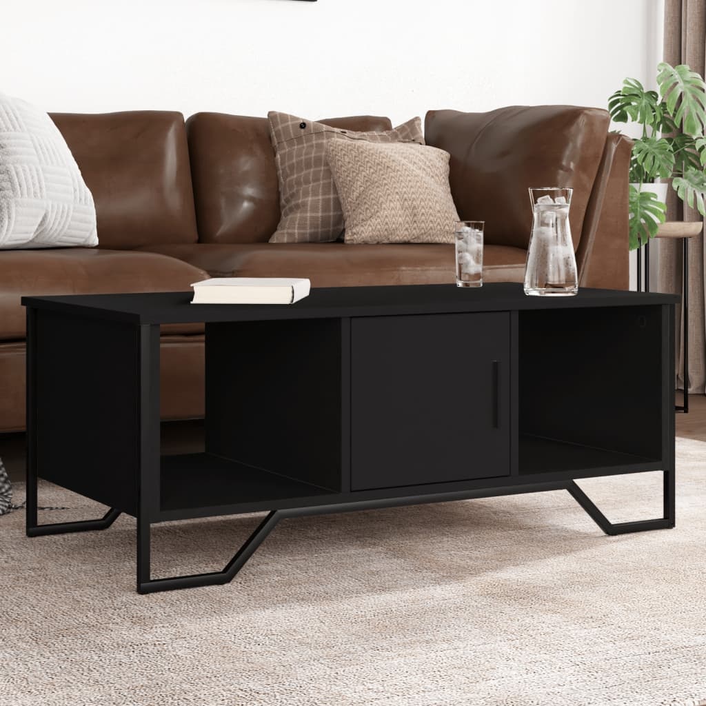 VidaXL Salontafel 100x51x40 cm bewerkt hout zwart