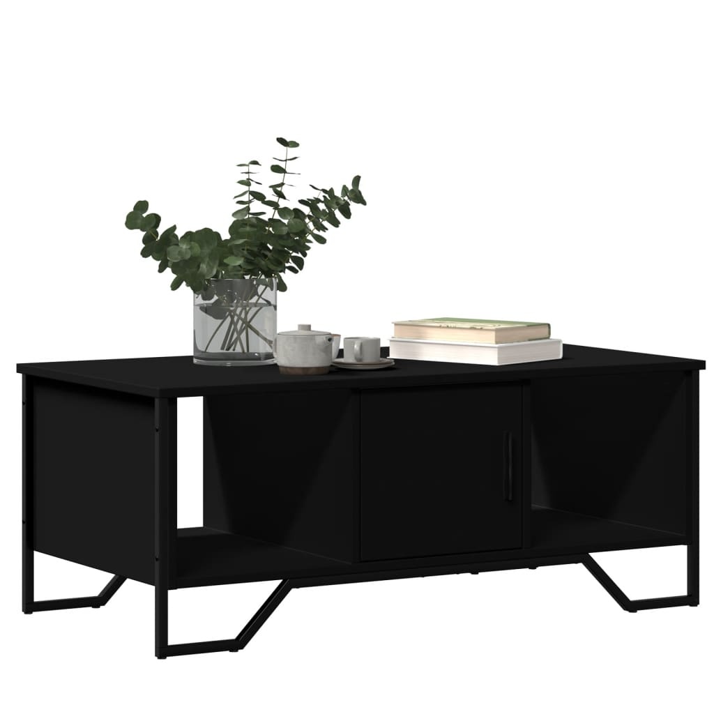 VidaXL Salontafel 100x51x40 cm bewerkt hout zwart