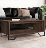 VidaXL Salontafel 100x51x40 cm bewerkt hout bruin eikenkleur