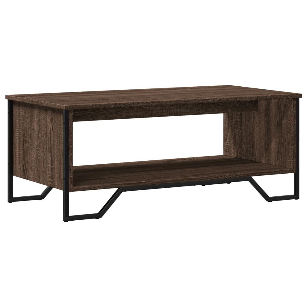 VidaXL Salontafel 100x51x40 cm bewerkt hout bruin eikenkleur