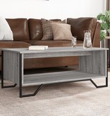 VidaXL Salontafel 100x51x40 cm bewerkt hout grijs sonoma