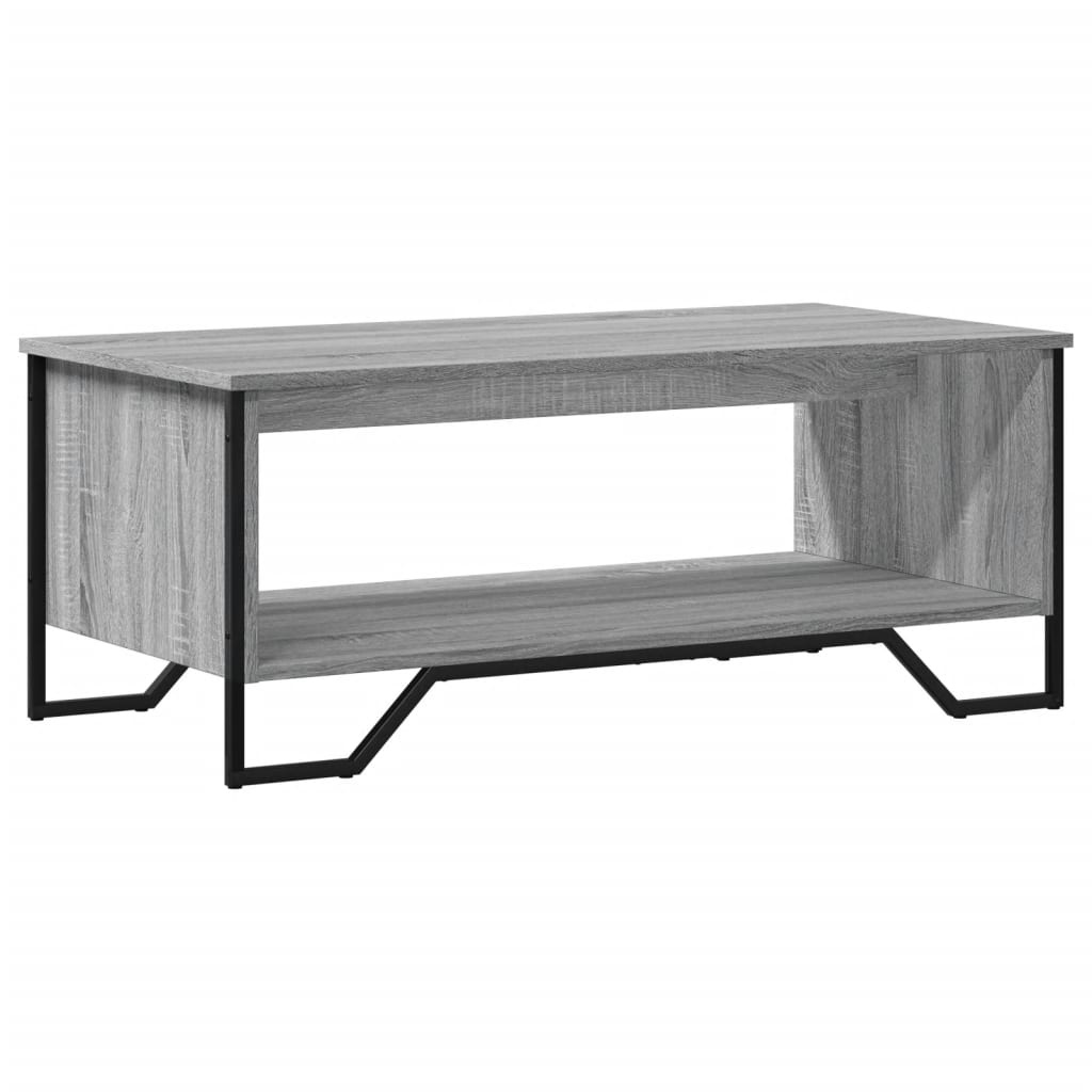 VidaXL Salontafel 100x51x40 cm bewerkt hout grijs sonoma