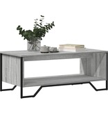 VidaXL Salontafel 100x51x40 cm bewerkt hout grijs sonoma