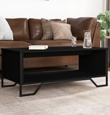 VidaXL Salontafel 100x51x40 cm bewerkt hout zwart