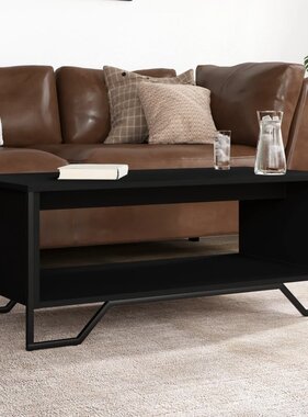 VidaXL Salontafel 100x51x40 cm bewerkt hout zwart