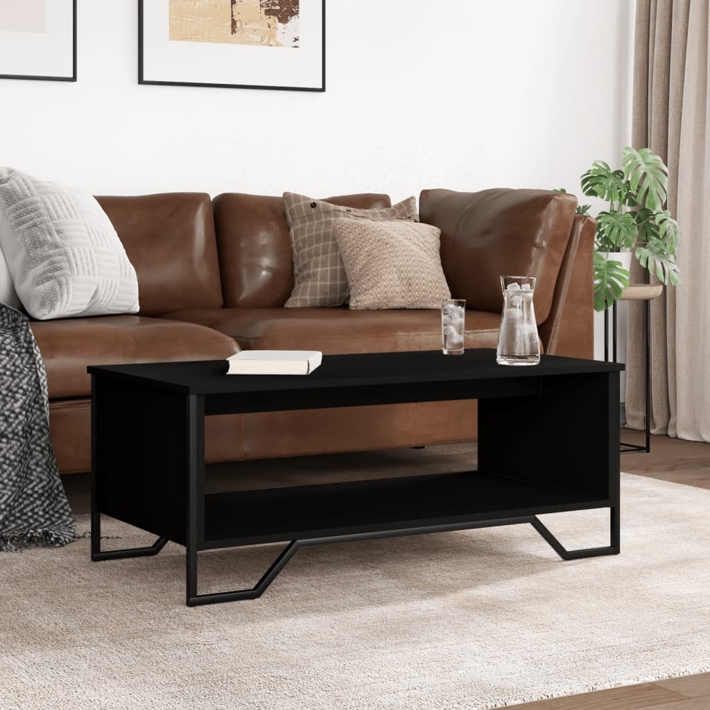 VidaXL Salontafel 100x51x40 cm bewerkt hout zwart