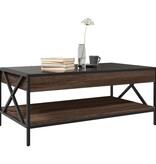 VidaXL Salontafel met Infinity LED 90x50x38 cm bruin eikenkleurig