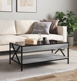 VidaXL Salontafel met Infinity LED 90x50x38 cm grijs sonoma eikenkleur