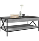 VidaXL Salontafel met Infinity LED 90x50x38 cm grijs sonoma eikenkleur