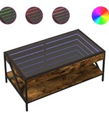 VidaXL Salontafel met Infinity LED 90x50x38 cm gerookt eikenkleurig