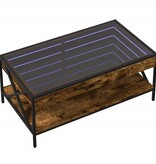 VidaXL Salontafel met Infinity LED 90x50x38 cm gerookt eikenkleurig