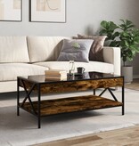VidaXL Salontafel met Infinity LED 90x50x38 cm gerookt eikenkleurig
