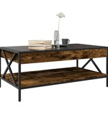 VidaXL Salontafel met Infinity LED 90x50x38 cm gerookt eikenkleurig