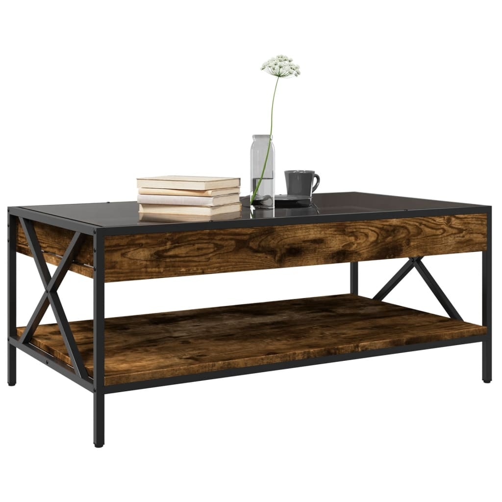 VidaXL Salontafel met Infinity LED 90x50x38 cm gerookt eikenkleurig