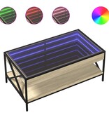 VidaXL Salontafel met Infinity LED 90x50x38 cm sonoma eikenkleurig