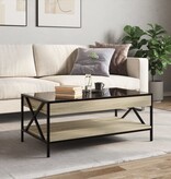 VidaXL Salontafel met Infinity LED 90x50x38 cm sonoma eikenkleurig