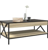 VidaXL Salontafel met Infinity LED 90x50x38 cm sonoma eikenkleurig