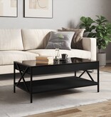 VidaXL Salontafel met Infinity LED 90x50x38 cm zwart