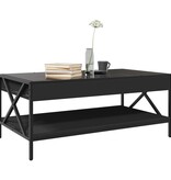 VidaXL Salontafel met Infinity LED 90x50x38 cm zwart