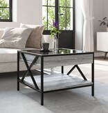VidaXL Salontafel met Infinity LED 50x50x38 cm grijs sonoma eikenkleur