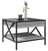 VidaXL Salontafel met Infinity LED 50x50x38 cm grijs sonoma eikenkleur