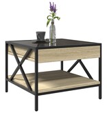 VidaXL Salontafel met Infinity LED 50x50x38 cm sonoma eikenkleurig