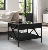 VidaXL Salontafel met Infinity LED 50x50x38 cm zwart