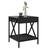 VidaXL Salontafel met Infinity LED 40x40x49 cm zwart
