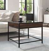 VidaXL Salontafel met Infinity LED 50x50x41 cm bruin eikenkleurig