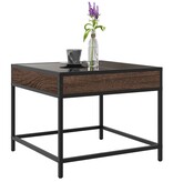 VidaXL Salontafel met Infinity LED 50x50x41 cm bruin eikenkleurig