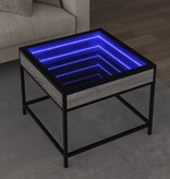 VidaXL Salontafel met Infinity LED 50x50x41 cm grijs sonoma eikenkleur