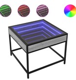 VidaXL Salontafel met Infinity LED 50x50x41 cm grijs sonoma eikenkleur