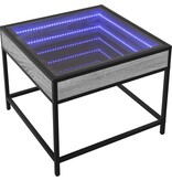VidaXL Salontafel met Infinity LED 50x50x41 cm grijs sonoma eikenkleur